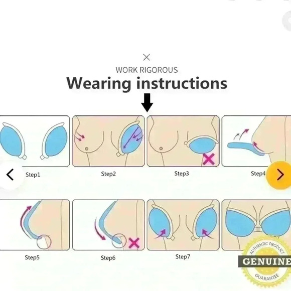 Strapless Sticky Invisible Push Up Bra Cup B Tan - Picture 5 of 6